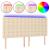 Tăblie de pat cu LED, crem, 180x5x118/128 cm, textil GartenMobel Dekor