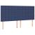 Tăblie de pat cu LED, albastru, 180x5x118/128 cm, textil GartenMobel Dekor
