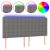Tăblie de pat cu LED, gri închis, 200x5x118/128 cm, textil GartenMobel Dekor