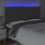 Tăblie de pat cu LED, gri închis, 200x5x118/128 cm, textil GartenMobel Dekor