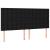 Tăblie de pat cu LED, negru, 200x5x118/128 cm, textil GartenMobel Dekor