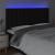 Tăblie de pat cu LED, negru, 200x5x118/128 cm, textil GartenMobel Dekor