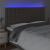 Tăblie de pat cu LED, gri taupe, 200x5x118/128 cm, textil GartenMobel Dekor
