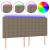 Tăblie de pat cu LED, gri taupe, 200x5x118/128 cm, textil GartenMobel Dekor