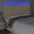 Tăblie de pat cu LED, crem, 200x5x118/128 cm, textil GartenMobel Dekor