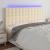 Tăblie de pat cu LED, crem, 200x5x118/128 cm, textil GartenMobel Dekor