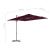 Umbrelă în consolă cu stâlp din aluminiu, bordo, 250x250 cm GartenMobel Dekor