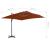 Umbrelă în consolă cu stâlp din aluminiu, cărămiziu, 300x300 cm GartenMobel Dekor