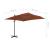Umbrelă de grădină cantilever cu stâlp din aluminiu, teracotă, 400x300 cm GartenMobel Dekor