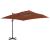 Umbrelă de grădină cantilever cu stâlp din aluminiu, teracotă, 400x300 cm GartenMobel Dekor