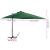 Umbrelă în consolă cu stâlp și LED-uri, verde, 250 cm GartenMobel Dekor