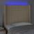 Tăblie de pat cu LED, crem, 83x16x118/128 cm, textil GartenMobel Dekor