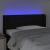 Tăblie de pat cu LED, negru, 83x16x78/88 cm, textil GartenMobel Dekor
