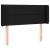 Tăblie de pat cu LED, negru, 83x16x78/88 cm, textil GartenMobel Dekor
