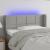 Tăblie de pat cu LED, gri deschis, 93x16x78/88 cm, textil GartenMobel Dekor
