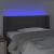 Tăblie de pat cu LED, gri închis, 93x16x78/88 cm, textil GartenMobel Dekor