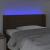 Tăblie de pat cu LED, maro închis, 93x16x78/88 cm, textil GartenMobel Dekor