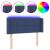 Tăblie de pat cu LED, albastru, 93x16x78/88 cm, textil GartenMobel Dekor