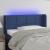 Tăblie de pat cu LED, albastru, 93x16x78/88 cm, textil GartenMobel Dekor