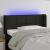 Tăblie de pat cu LED, negru, 103x16x78/88 cm, textil GartenMobel Dekor