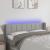 Tăblie de pat cu LED, gri deschis, 147x16x78/88 cm, textil GartenMobel Dekor