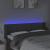Tăblie de pat cu LED, gri închis, 147x16x78/88 cm, textil GartenMobel Dekor