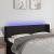 Tăblie de pat cu LED, negru, 147x16x78/88 cm, textil GartenMobel Dekor