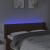 Tăblie de pat cu LED, maro închis, 147x16x78/88 cm, textil GartenMobel Dekor