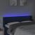 Tăblie de pat cu LED, albastru, 147x16x78/88 cm, textil GartenMobel Dekor