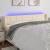 Tăblie de pat cu LED, crem, 163x16x78/88 cm, textil GartenMobel Dekor