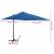 Umbrelă în consolă cu stâlp și LED-uri, albastru azur, 250 cm GartenMobel Dekor