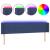 Tăblie de pat cu LED, albastru, 183x16x78/88 cm, textil GartenMobel Dekor