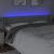Tăblie de pat cu LED, gri deschis, 203x16x78/88 cm, textil GartenMobel Dekor