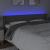 Tăblie de pat cu LED, gri închis, 203x16x78/88 cm, textil GartenMobel Dekor