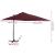 Umbrelă în consolă cu stâlp și LED-uri, roșu bordo, 250 cm GartenMobel Dekor