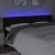 Tăblie de pat cu LED, negru, 203x16x78/88 cm, material textil GartenMobel Dekor