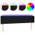 Tăblie de pat cu LED, negru, 203x16x78/88 cm, material textil GartenMobel Dekor