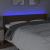 Tăblie de pat cu LED, maro închis, 203x16x78/88 cm, textil GartenMobel Dekor