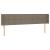 Tăblie de pat cu LED, gri taupe, 203x16x78/88 cm, textil GartenMobel Dekor