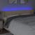 Tăblie de pat cu LED, crem, 203x16x78/88 cm, textil GartenMobel Dekor