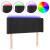 Tăblie de pat cu LED, negru, 83x16x78/88 cm, catifea GartenMobel Dekor