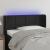 Tăblie de pat cu LED, negru, 83x16x78/88 cm, catifea GartenMobel Dekor