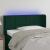 Tăblie de pat cu LED, verde închis, 83x16x78/88 cm, catifea GartenMobel Dekor