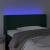 Tăblie de pat cu LED, verde închis, 83x16x78/88 cm, catifea GartenMobel Dekor