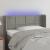 Tăblie de pat cu LED, gri deschis, 93x16x78/88 cm, catifea GartenMobel Dekor