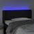 Tăblie de pat cu LED, negru, 93x16x78/88 cm, catifea GartenMobel Dekor