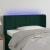 Tăblie de pat cu LED, verde închis, 93x16x78/88 cm, catifea GartenMobel Dekor