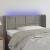 Tăblie de pat cu LED, gri deschis, 103x16x78/88 cm, catifea GartenMobel Dekor