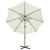 Umbrelă în consolă cu stâlp și LED-uri, nisipiu, 300 cm GartenMobel Dekor