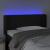 Tăblie de pat cu LED, negru, 103x16x78/88 cm, catifea GartenMobel Dekor